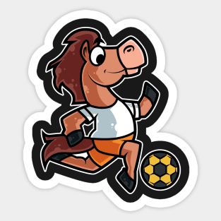 Horse Football Game Day Funny Team Sports Soccer design Sticker